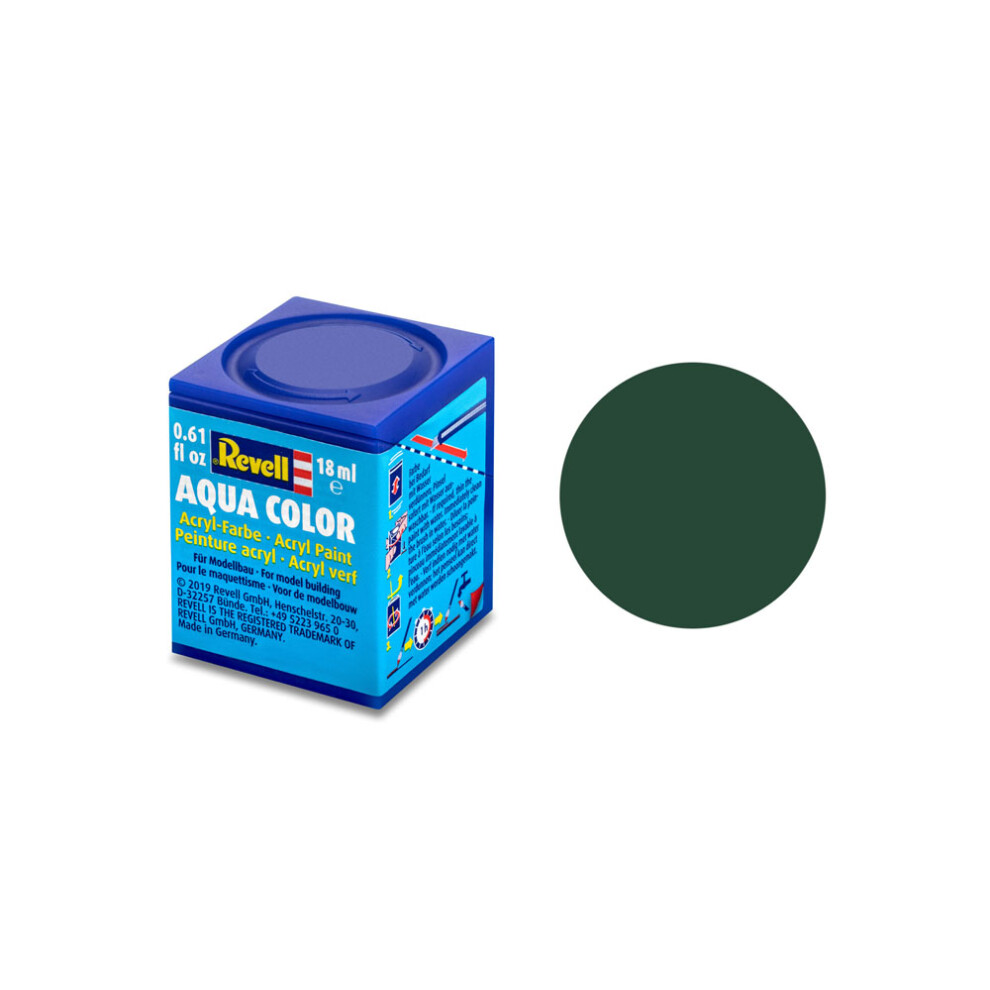 Revell 18ml Aqua Color Acrylic Paint (dark Green Mat Finish) - Model Paints -  revell 18ml acrylic aqua model paints matt dark green color choose