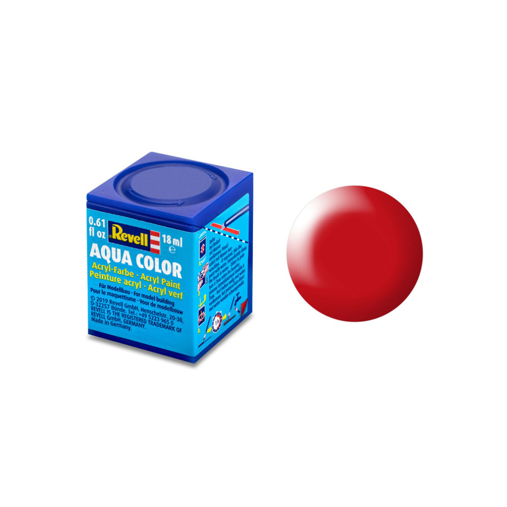 Revell 18ml Aqua Color Acrylic Paint (luminous Red Silkyy Finish) - Luminous -  revell 18ml acrylic aqua color red paint luminous model silkyy finish