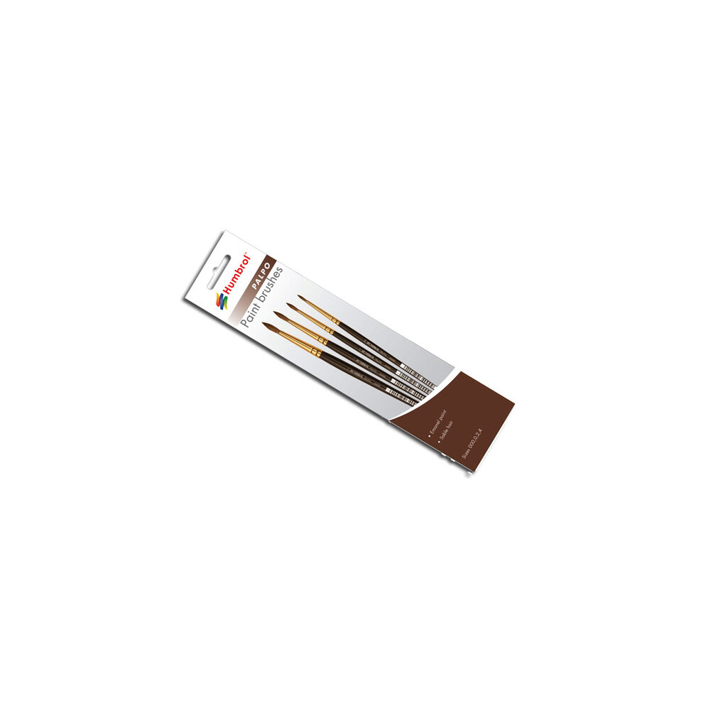 Humbrol Ag4250 Palpo 000, 0, 2, 4 Brush Pack