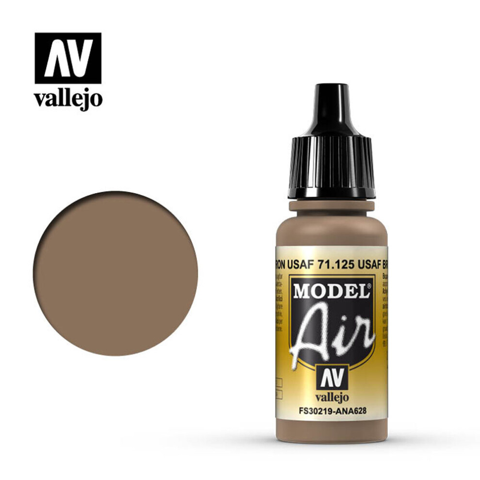 Val125 - Av Vallejo Model Air 17ml  - Usaf Brown