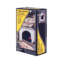 Portails de tunnel en béton N Scale de Woodland Scenics
