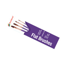 Brush Pack Flat Brushes Synthetic Humbrol AG4305