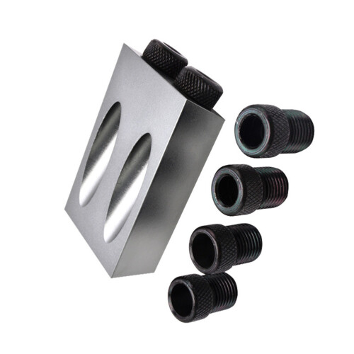 2Pièces Outils Menuiserie Perçage Incliné 15 Gris Haute 2