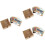 3Sets Holz-Untersetzer Mit Halter Für Tassen Bunt Rustikal 6