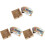 3Sets Holz-Untersetzer Mit Halter Für Tassen Bunt Rustikal 2