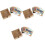 3Sets Holz-Untersetzer Mit Halter Für Tassen Bunt Rustikal 3