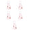 5Pcs Vertical Chinchilla Bottle Practical Pet Water Feeder Pink 7
