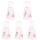 5Pcs Vertical Chinchilla Bottle Practical Pet Water Feeder Pink 2