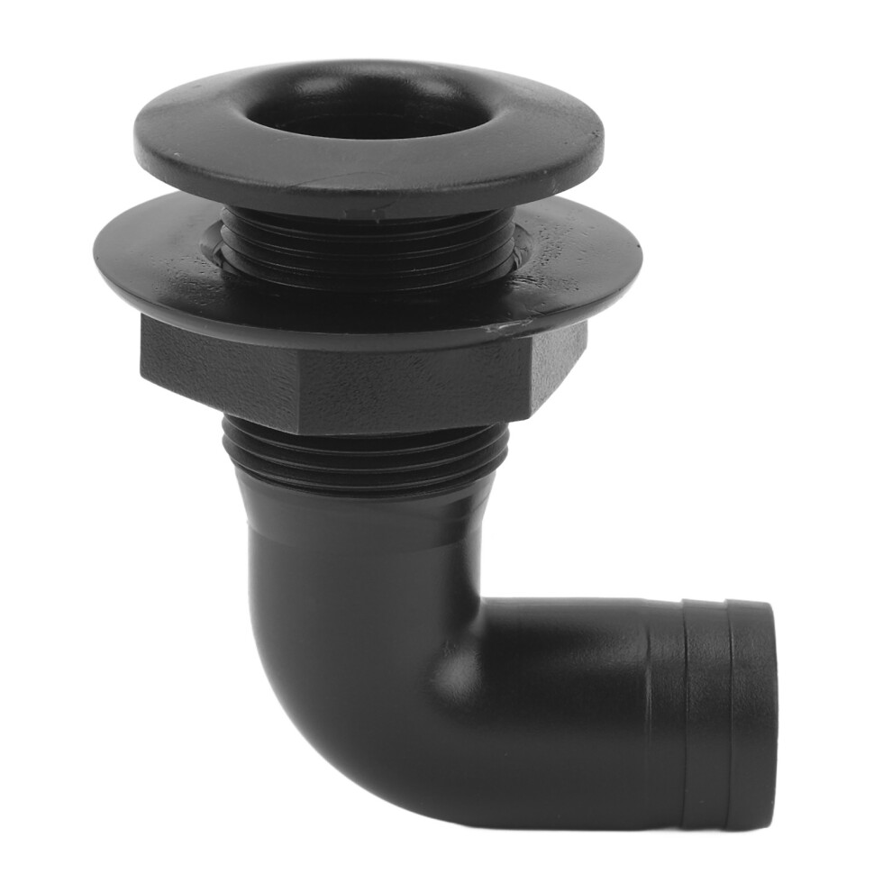 Reliable Nylon 90 Thru Hull Fitting Fits Large Watercraft Black 4291369069227