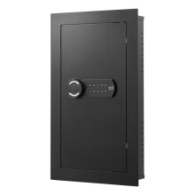 Coffre-fort mural encastrable - DUOKU - SS-710QRDZ - Ouverture clavier + 2 clés - Éclairage LED - 2 étagères ajustables