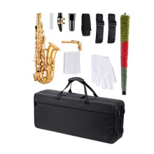 Altsaxofoon - DUOKU - JAS-201 - Mi bémol (Eb) - Duurzaam messing - Inclusief koffer, mondstuk en riemen
