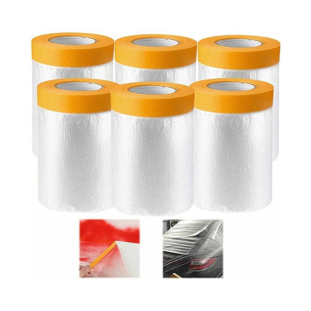 Floor Marking Tape For Commercial Spaces, Without Leaving Marks, Easy Removal No Residue, 6 Rolls Of White Translucent Tape For Indoor Outdoor Use, Ma 9074015543372
