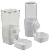 Bird Water Feeder For Cage  Transparent Pet Fountain Feeding Station Parakeet Budgie Cockatiel Lovebird Finch White