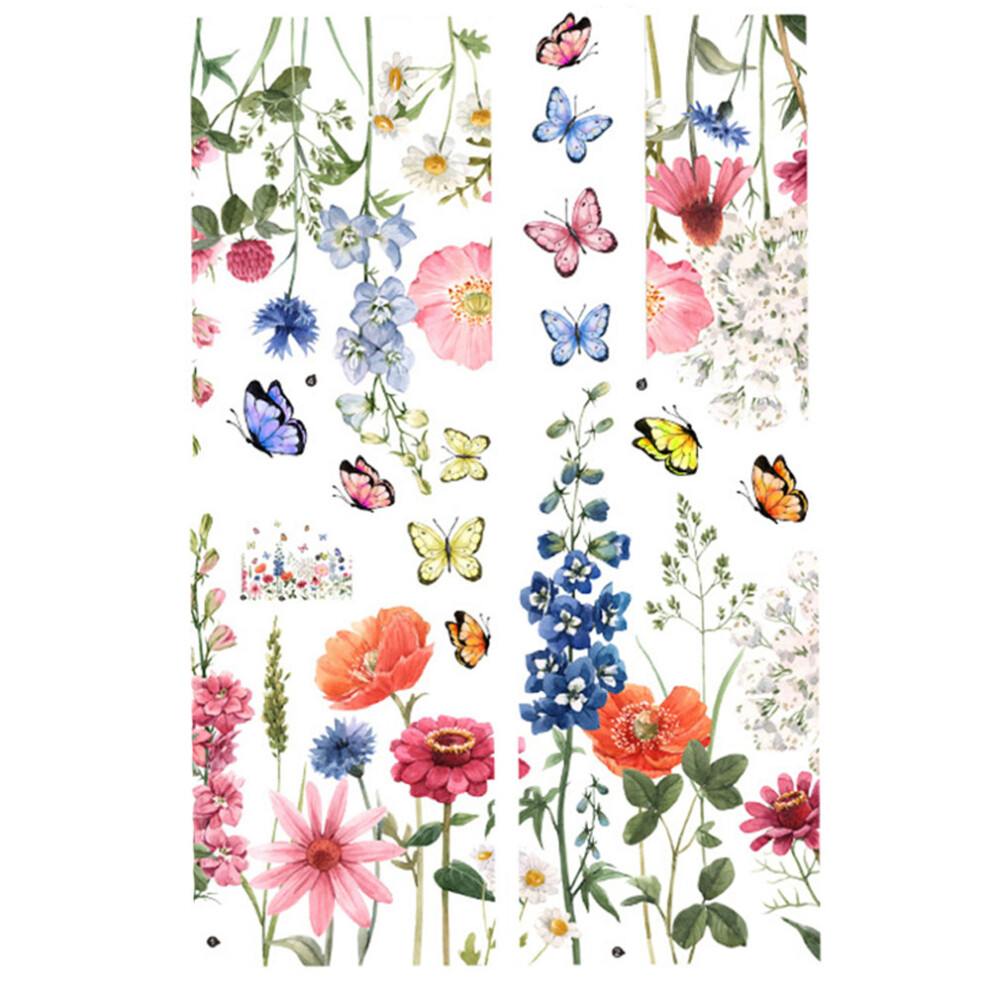 Dandelion Flowers Watercolor Anemone Spring Flower Art Vinyl Decal Sticker, Flexible Application For Various Rooms Including Childrens Rooms Baby Room