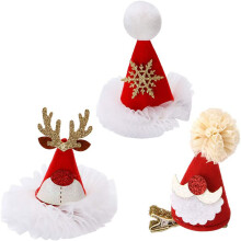 Deer Antler Hair Barrettes, Snowflake Hairpin, Unique Shining Appearance For Women And Girls, Adds Festive Atmosphere To Any Outfit (Red, 3 Pieces)