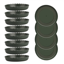 Snow Blowers Compatible Flowerpot Base Tray Reusable Heavy Duty Plastic Saucer with Non Slip Grip and Floor Damp Prevention for Indoor Plant Enthusias