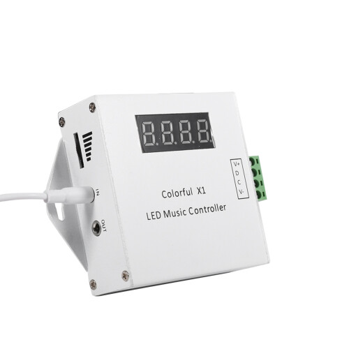 RGB LED Music Controller With RF Remote Control, Adjustable Lighting Brightness And Dynamic Playing Speed PWM Technology Auto Memorizing Function 1