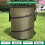 Multipurpose Canvas Garden Bag with Drawstring Closure, Collapsible Yard Debris Container Featuring Drainage Holes and Spring Frame 6