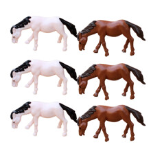 Miniaturas de cavalos com detalhes realistas, brinquedo educativo para decoração de bolos, sacola para presente de vinho com janela transparente em