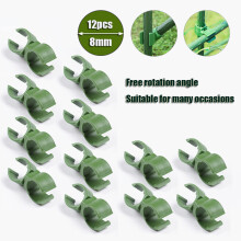 Gardening Universal Clip, Rotatable Connect Clip 360 Degree Rotation Adjustable Build Plant Support PP Plastic Stake Connectors for Tomato Vine Pepper