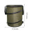 Multipurpose Canvas Garden Bag with Drawstring Closure, Collapsible Yard Debris Container Featuring Drainage Holes and Spring Frame 2