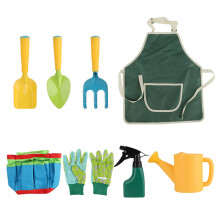 Fun and Educational Garden Set for Kids, Kids Gardening Tools with Watering Can and Spray Bottle, Outdoor Toys Set with Tote Bag and Adjustable Apron,