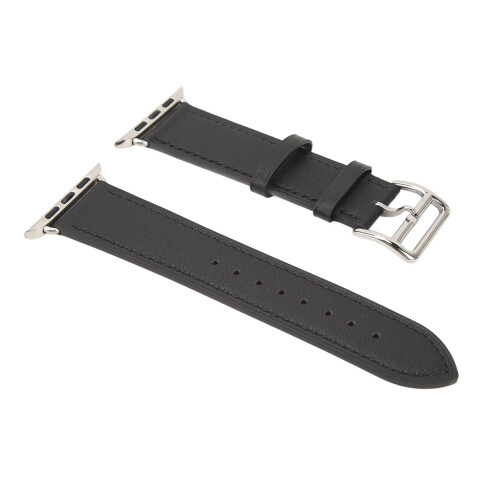 Pulseira de couro elegante e sofisticada para Apple Watch, compatível com couro resistente à água, pulseira de substituição de couro premium com 2