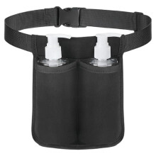 Massage Bottle Bag Lotion Holder Waist Pack for 2 Bottles Adjustable Belt Professional Massage Oil Organizer