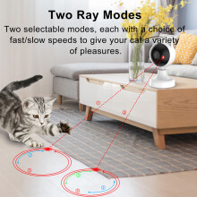 Wiederaufladbares interaktives Laserkatzenspielzeug mit 2 Modi, verstellbarer Geschwindigkeit und Winkel