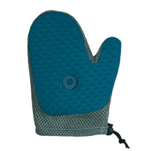 Pet Grooming Gloves with Deep Cleaning Massage and AntiStatic Fur Removal for Cats Dogs Blue