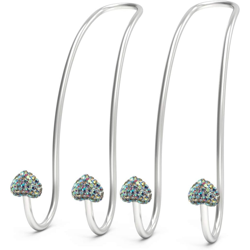Heavy-Duty Headrest Hooks, Bling Auto Hooks With Sparkle Rhinestones Decoration, Car Hangers Organizer For Easy Backseat Storage, Universal Compatibil 9301476145488