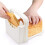 Foldable Adjustable Bread Slicer with Thickness Settings for Toast and Sandwich Cutting Guide White 4