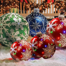 Decorazioni per feste di Natale e matrimoni, sfere gonfiabili resistenti all'acqua da appendere, decorazioni infrangibili per l'albero di Natale,