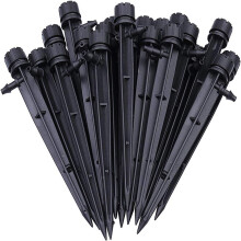 Garden Irrigation Solution, Anti-Clog Design Drip Emitters With Stake For Flexible Placement In Vegetable Gardens And Lawns (Fan Shape Sprayer)