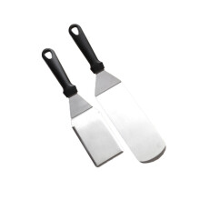 Grillwender aus Edelstahl mit abgerundeten Ecken, flexibles Design für einfaches Wenden, robuster Metallspatel, Küchengrillzubehör