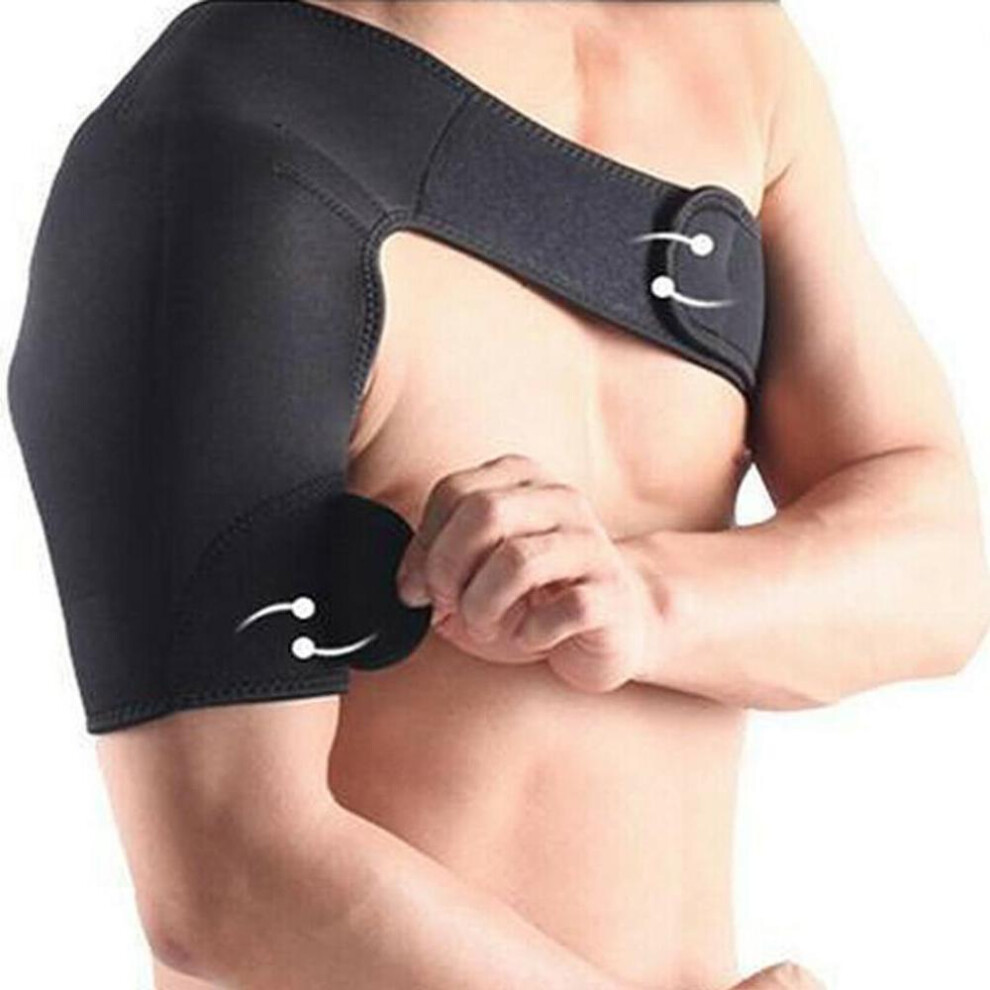 Compression Shoulder Brace, Pressure Pad For Ice Or Hot Therapy, Adjustable Shoulder Straps For Customized Support, Neoprene Material For