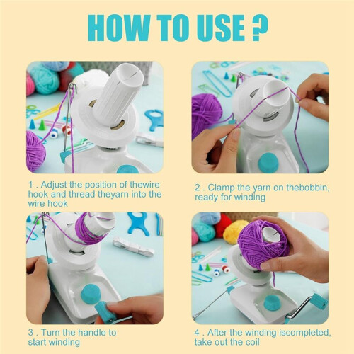 Needlecraft Yarn  Winder Hand Operated Low Noise Wool Winder Machine Portable Light Wool String Winder 2