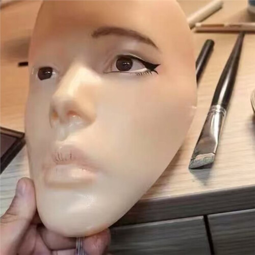 Silicone Makeup Mannequin Face, Practice Board for Eye Makeup, Eyeliner & Eyeshadow Simulation 1