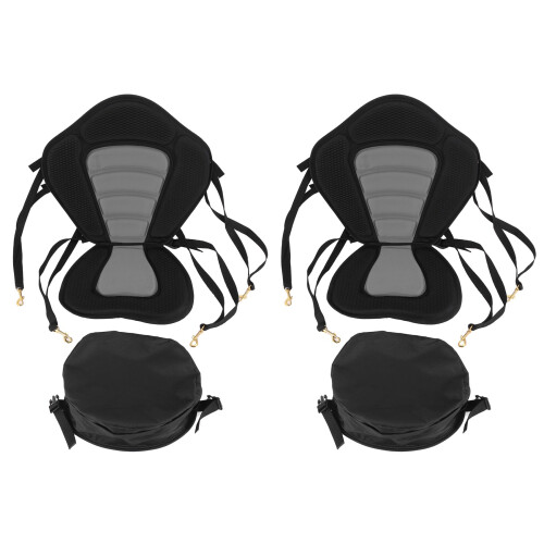 2X Adjustable Padded Canoe Kayak  Kayak Backrest  With Back Pack Rest Bag