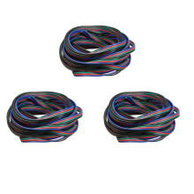 3X 4 Pines del Cable de Alambre Conector de Ampliacion para la Tira del RGB LED 3528 5050 Conector Colorido 5M