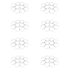 80 Pcs Circular Stainless Steel Tart Ring Tower Pie Cake Mould Baking Tools Perforated Cake Mousse Ring,8cm