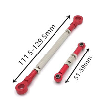2X Metall Lenkung Stange Servo Verknüpfung Stange für HB Toys ZP1001 ZP1002 ZP1003 ZP1004 1/10 RC Crawler Auto Upgrade Teile,Rot
