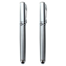 2X JinHao X750 NEUER Klassischer Silberner CT-Füllfederhalter, Glatter Schreibstift