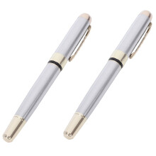 2X Jinhao 250 Frosted White Gold Fountain Pen M Nib Fountain Pen Gift Festival