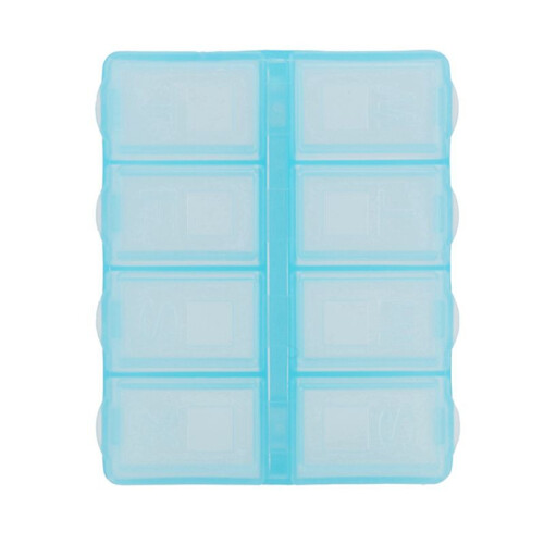 6X Plastic Rectangle 8 Compartments 7 Days Medicine Pill Box 1