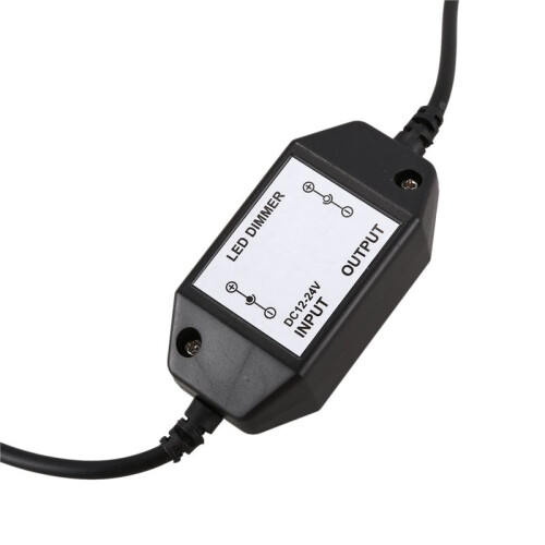 2X 12V / 24V 6A LED Dimmer Controller Adjust Brightness for Easy Color Clear, Black 2