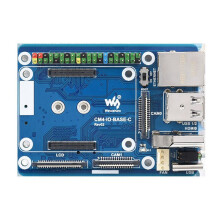 2X Waveshare CM4-IO-BASE-C Erweiterungskarte für Raspberry Pi CM4 Basic Erweiterungskarte Erweiterte Version RJ45+M.2 M KEY