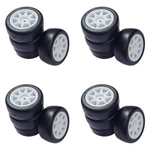 16Pcs 58mm Tires 12mm Hex Wheels with Sponge for 1/10 1/12 RC Drift Car 3Racing Sakura M4 M5 MST TCR  M04 M05