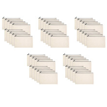 50 Pcs Blank DIY  Bag Canvas Pen Case Blank Makeup Bags - Canvas Pencil Bag Cotton Canvas Cosmetic Bag Travel Bag