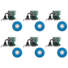 6X Controlador De Tarjeta Verde PCI-E Tarjeta PCI Express De Doble Serie DB9 RS232 Con 2 Puertos
